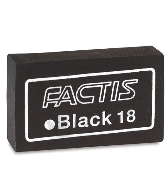 Black Vinyl Eraser, Factis/General Pencil - Brushes and More